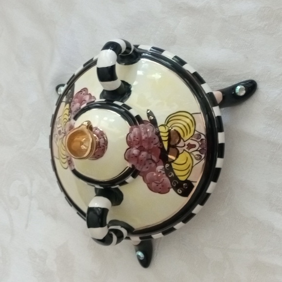 Set Whimsical Aunt Gertie Ceramic Sugar & Creamer SWAK Lynda Corneille New - Picture 12 of 15